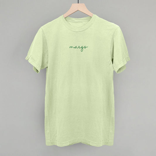 Margs Script Green - clothing by TeeHivey.com (Image 1)