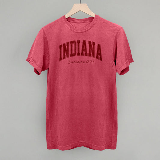 Indiana Varsity Arch (Red) - clothing by TeeHivey.com (Image 1)