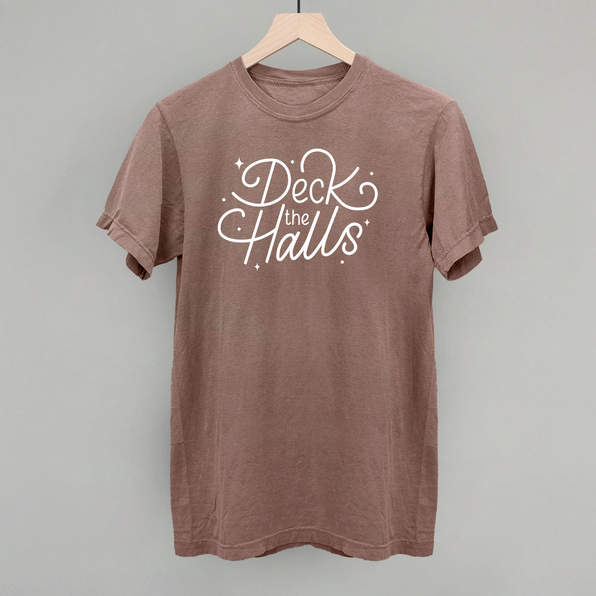Deck The Halls Sparkle Script (White) - clothing by TeeHivey.com (Image 5)