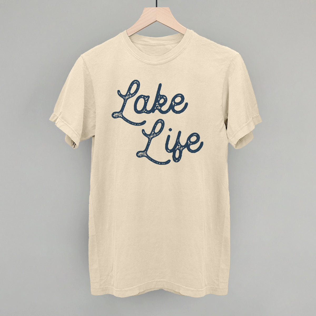 Lake Life (Distressed Script) - clothing by TeeHivey.com (Image 1)