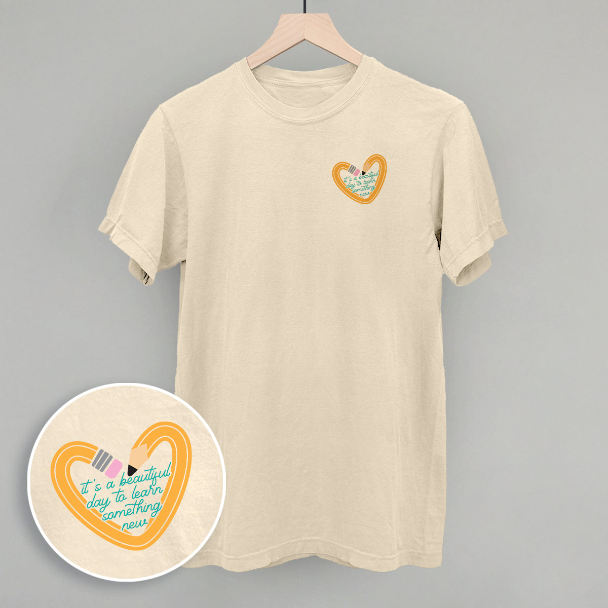 It's A Beautiful Day To Learn Something New (Left Chest) - clothing by TeeHivey.com (Image 1)