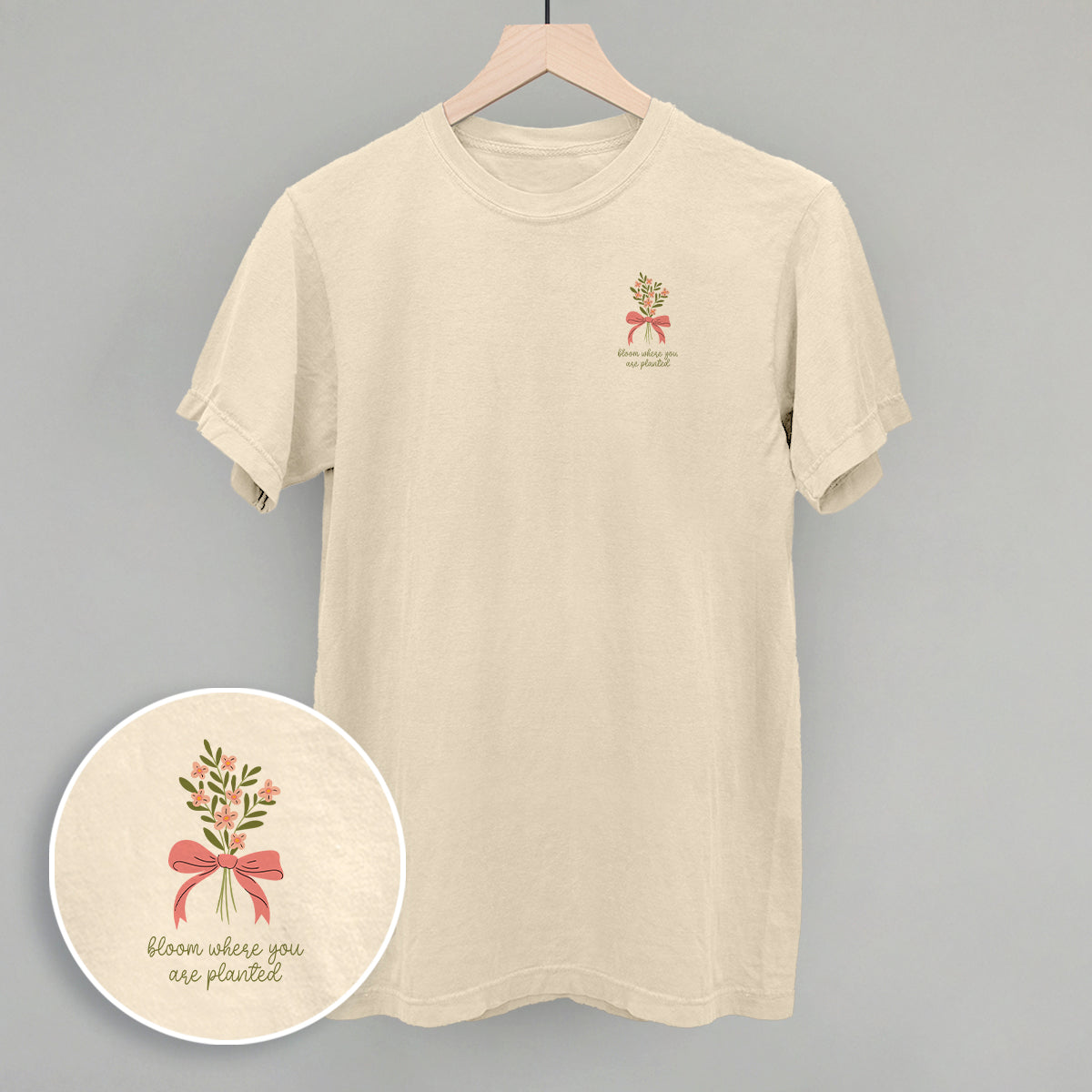 Bloom Where You Are Planted Bouquet (Left Chest) - clothing by TeeHivey.com (Image 1)