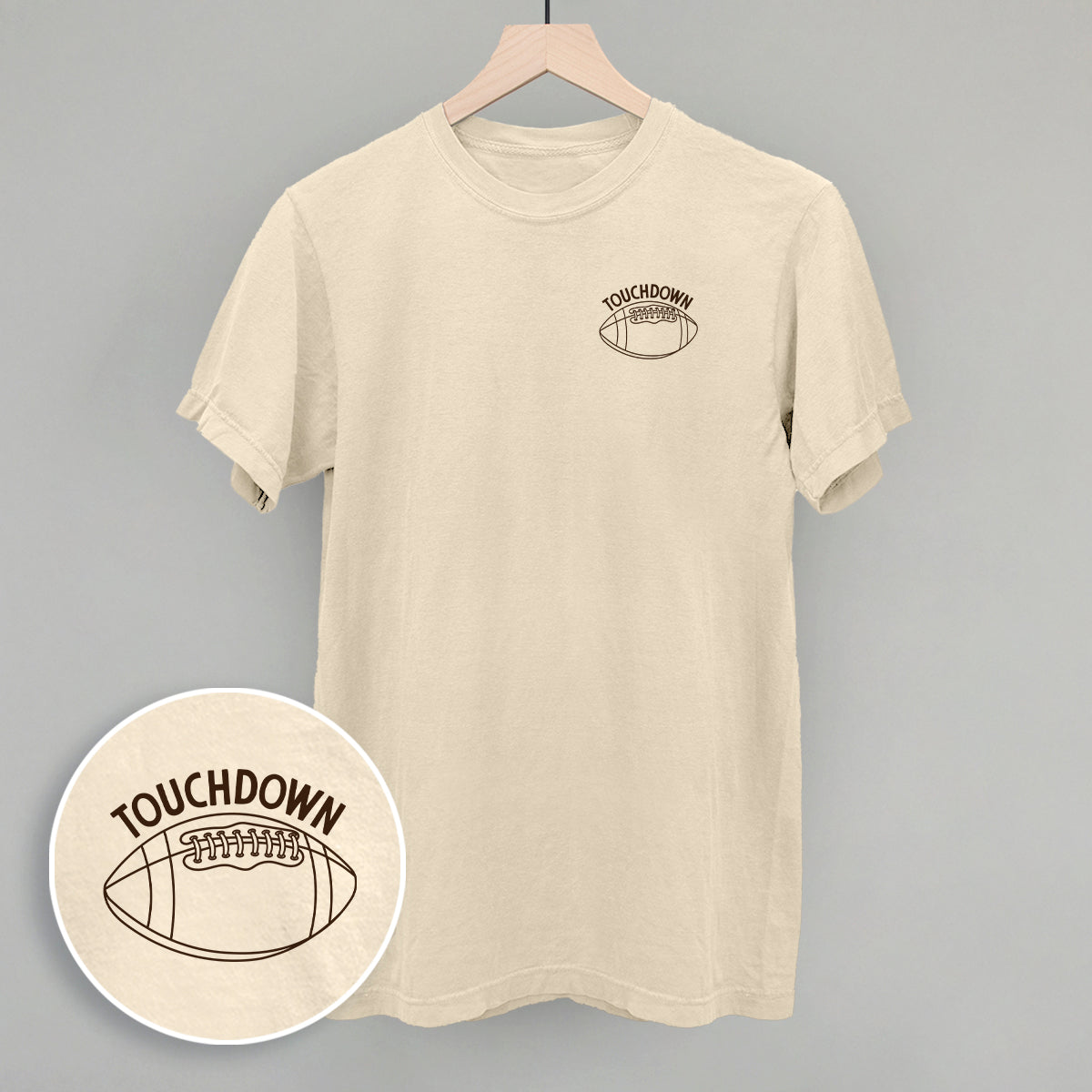 Touchdown Football Brown (Left Chest) - clothing by TeeHivey.com (Image 5)