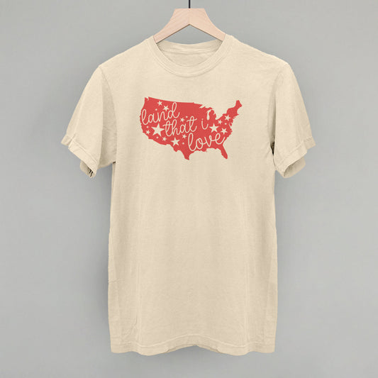 Land That I Love USA Silhouette - clothing by TeeHivey.com (Image 1)