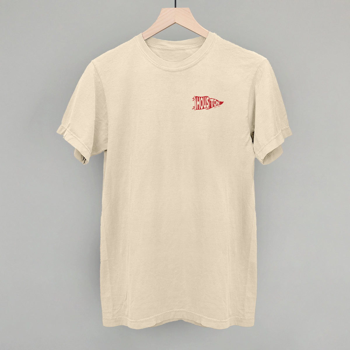Houston Pennant Flag (Left Chest) - clothing by TeeHivey.com (Image 1)