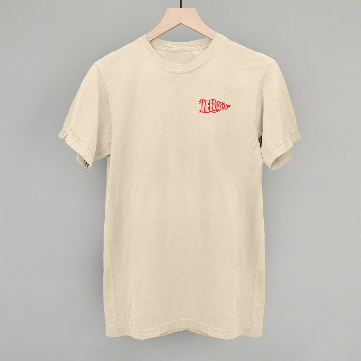 Nebraska Pennant Flag (Left Chest) - clothing by TeeHivey.com (Image 2)