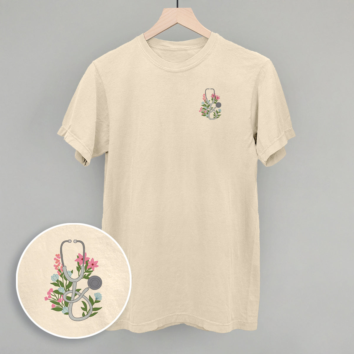 Floral Stethoscope (Left Chest)