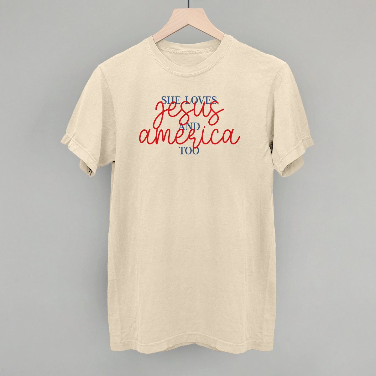 She Loves Jesus And America Too - clothing by TeeHivey.com (Image 3)