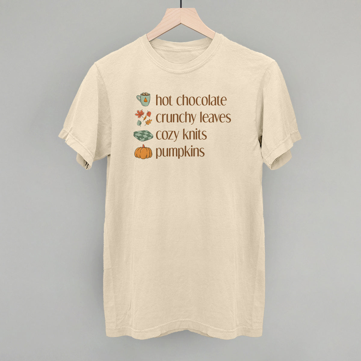 Hot Chocolate, Crunchy Leaves, Cozy Knits, Pumpkins - clothing by TeeHivey.com (Image 3)