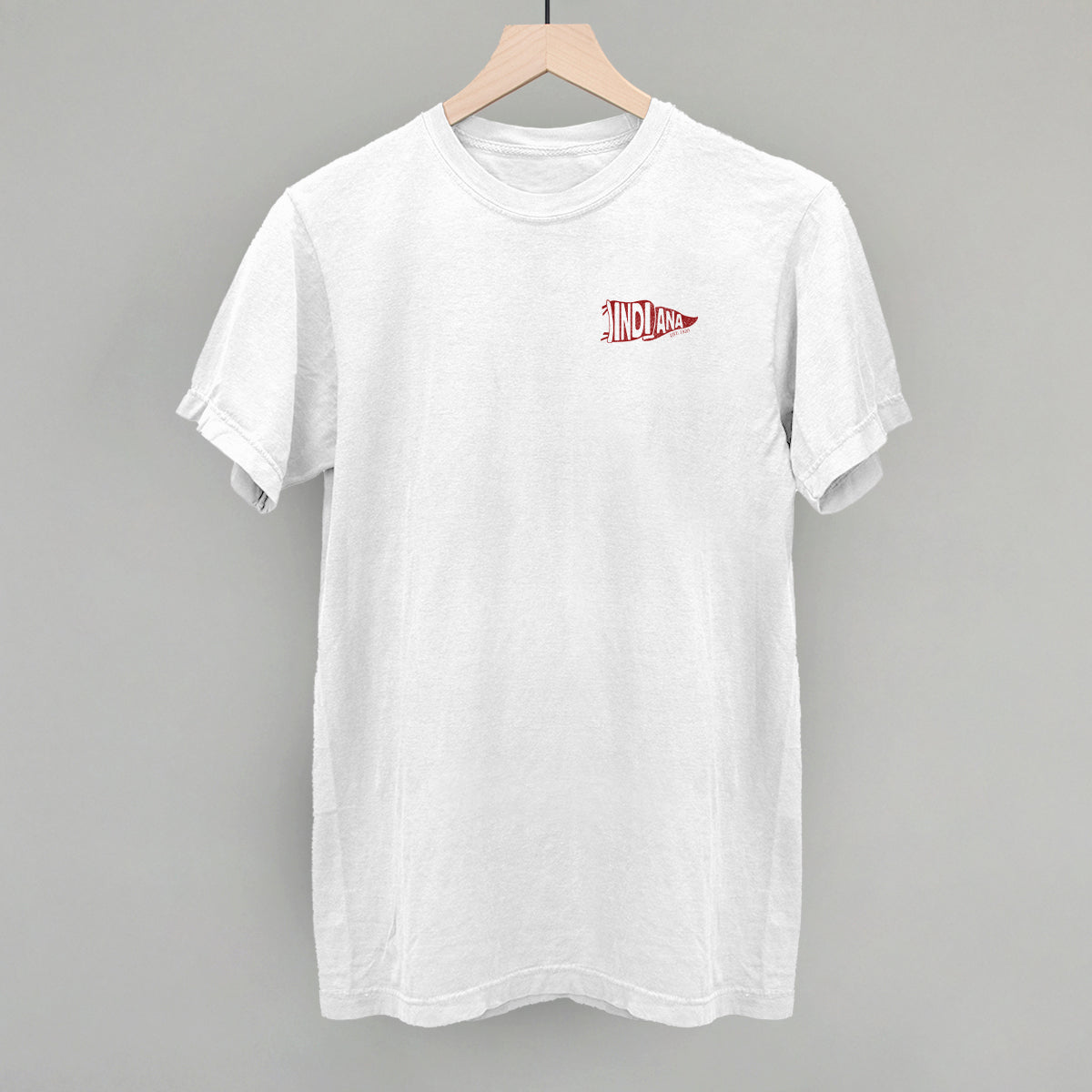 Indiana Pennant Flag (Left Chest) - clothing by TeeHivey.com (Image 3)