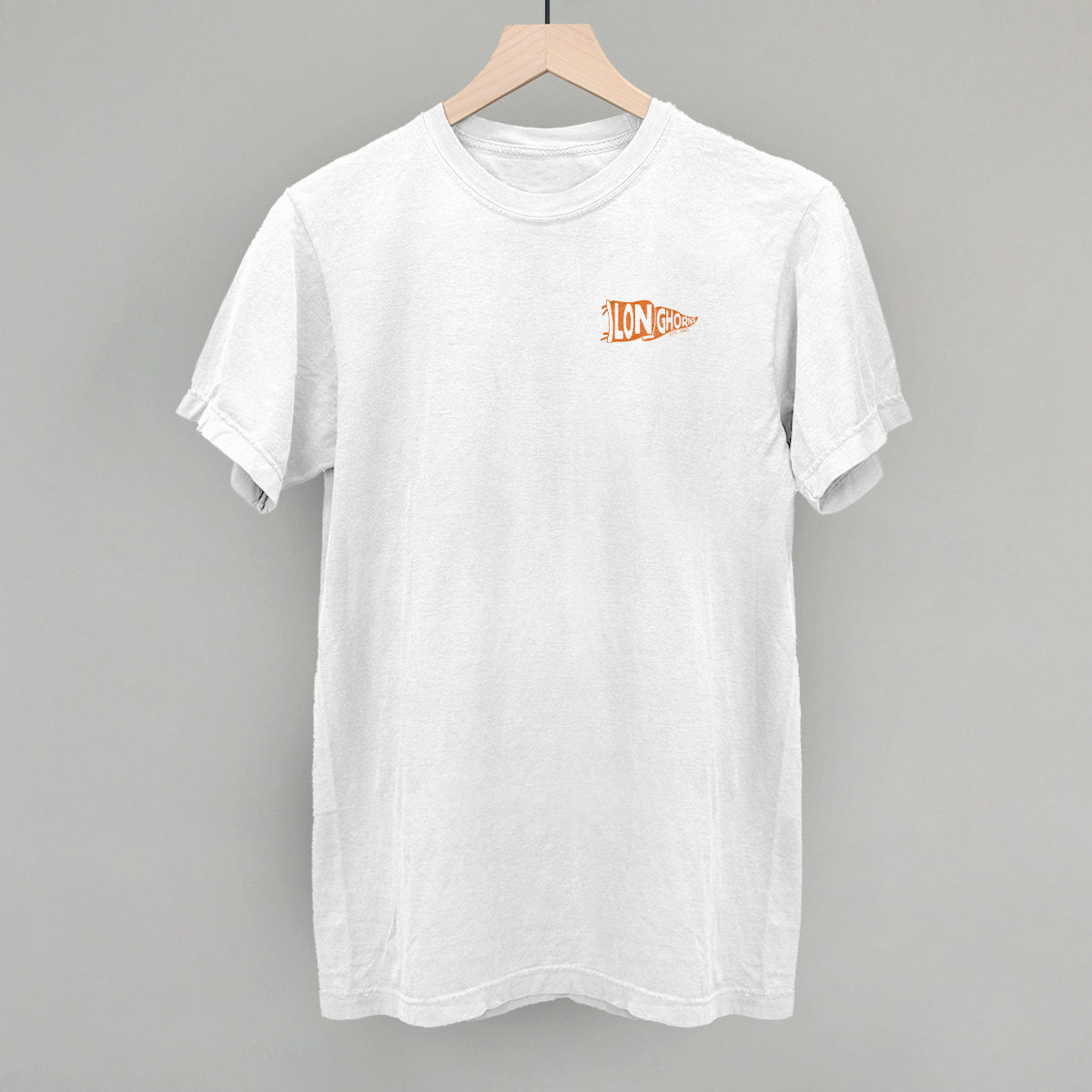 Longhorns Pennant Flag (Left Chest) - clothing by TeeHivey.com (Image 3)