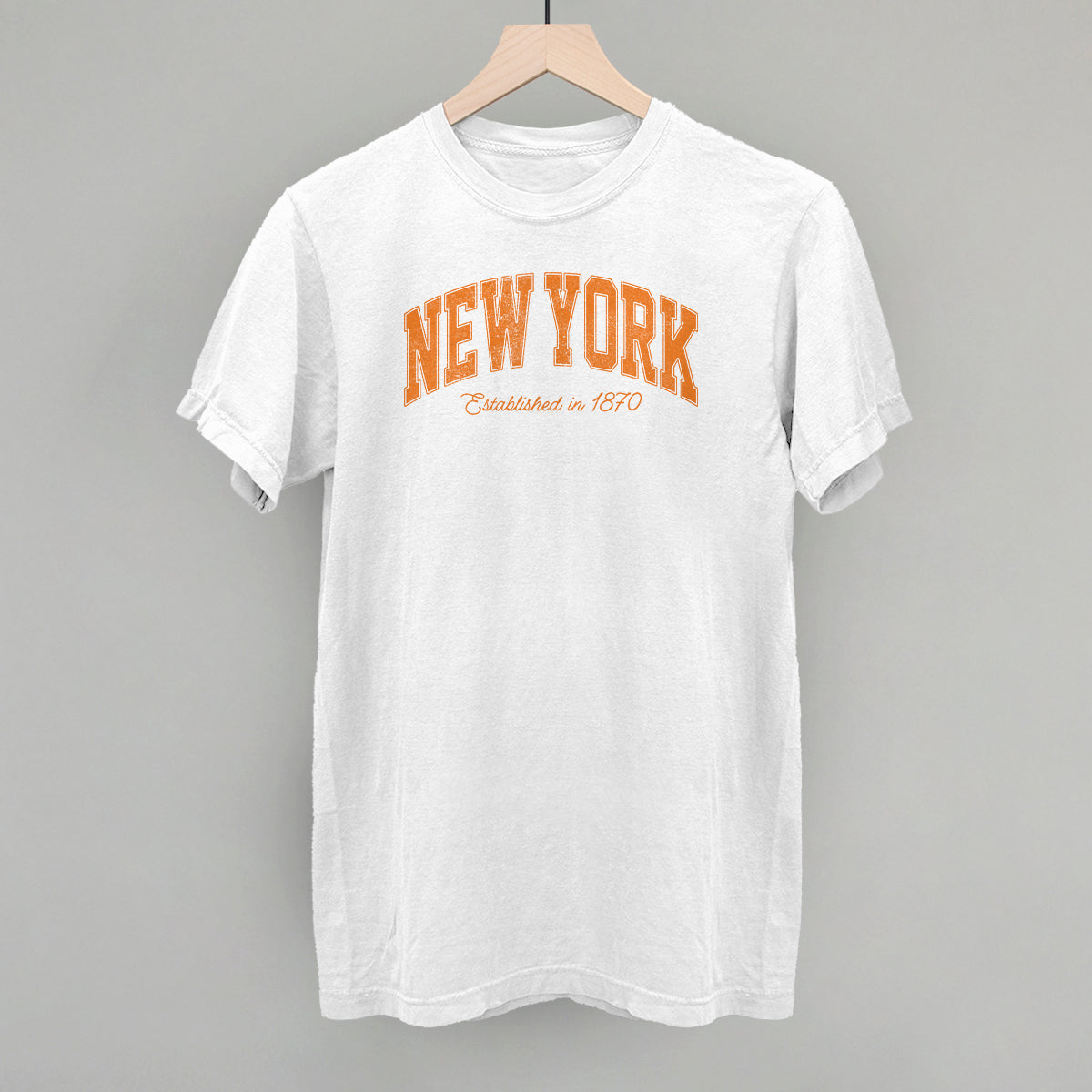 New York Varsity Arch (Orange) - clothing by TeeHivey.com (Image 1)