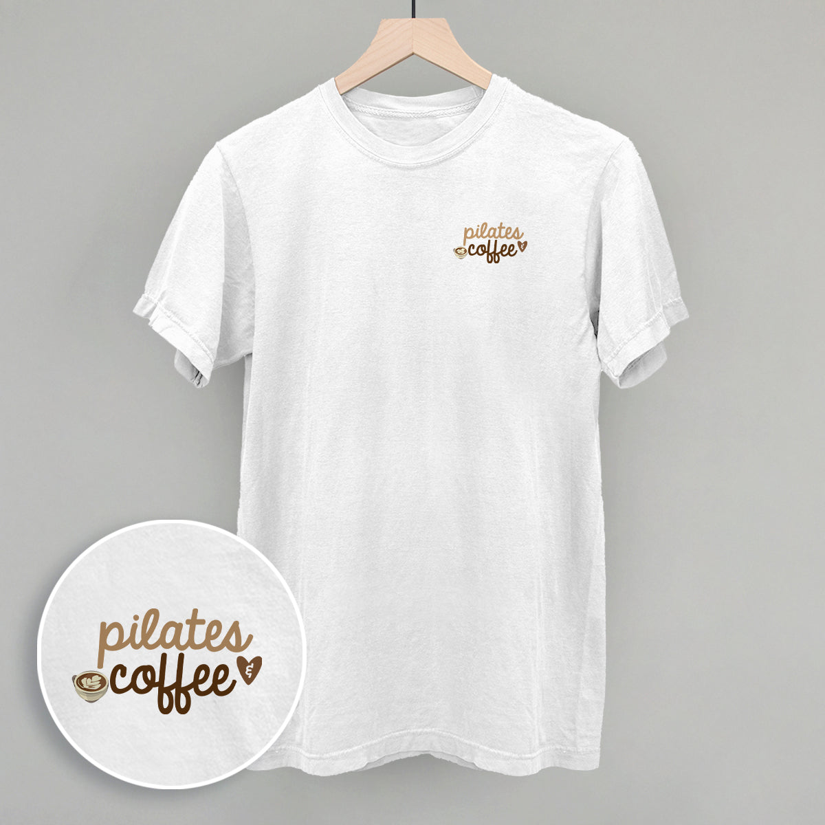 Pilates and Coffee (Left Chest) - clothing by TeeHivey.com (Image 4)