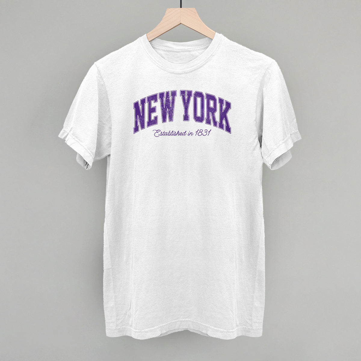New York Varsity Arch (Purple) - clothing by TeeHivey.com (Image 4)