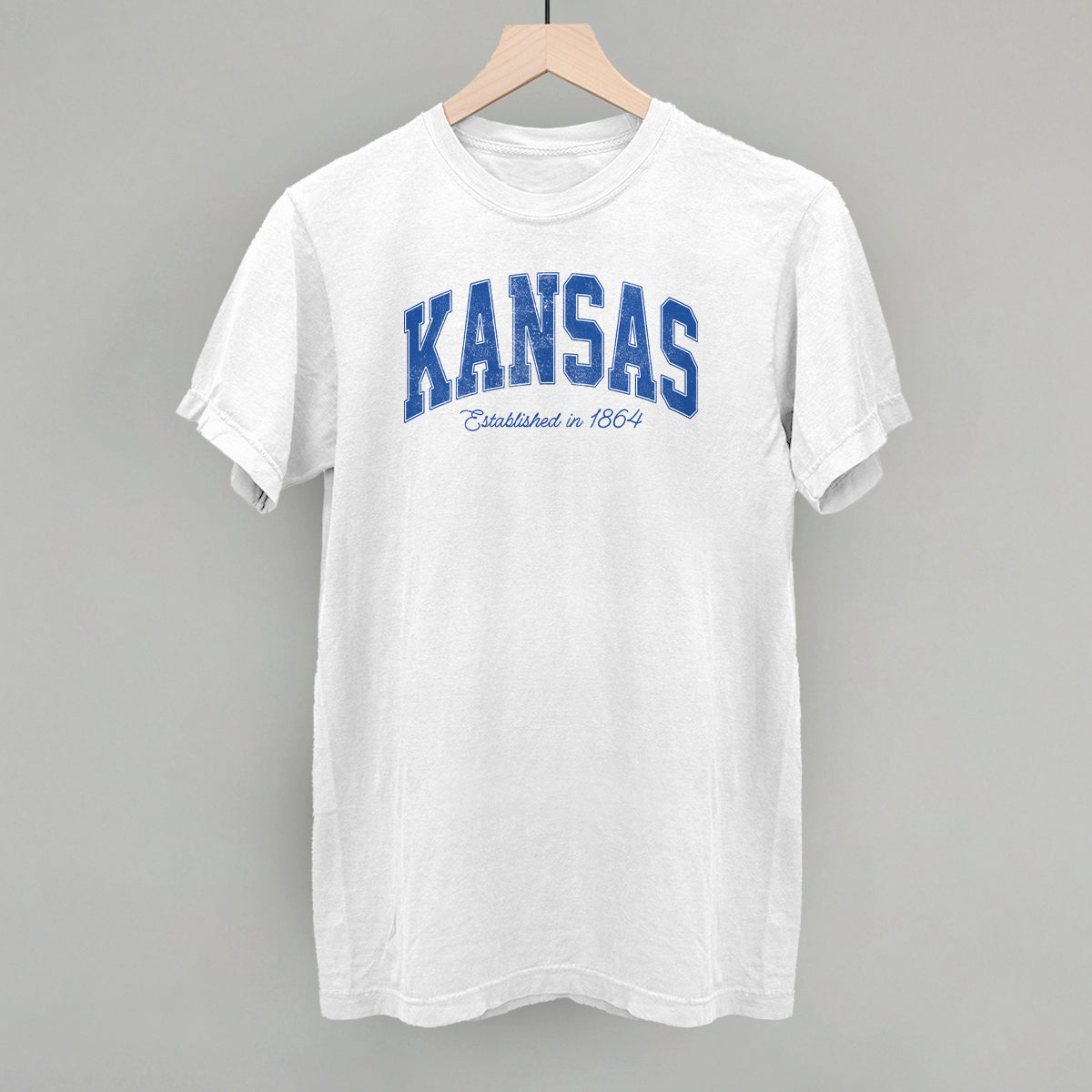 Kansas Varsity Arch (Blue) - clothing by TeeHivey.com (Image 1)
