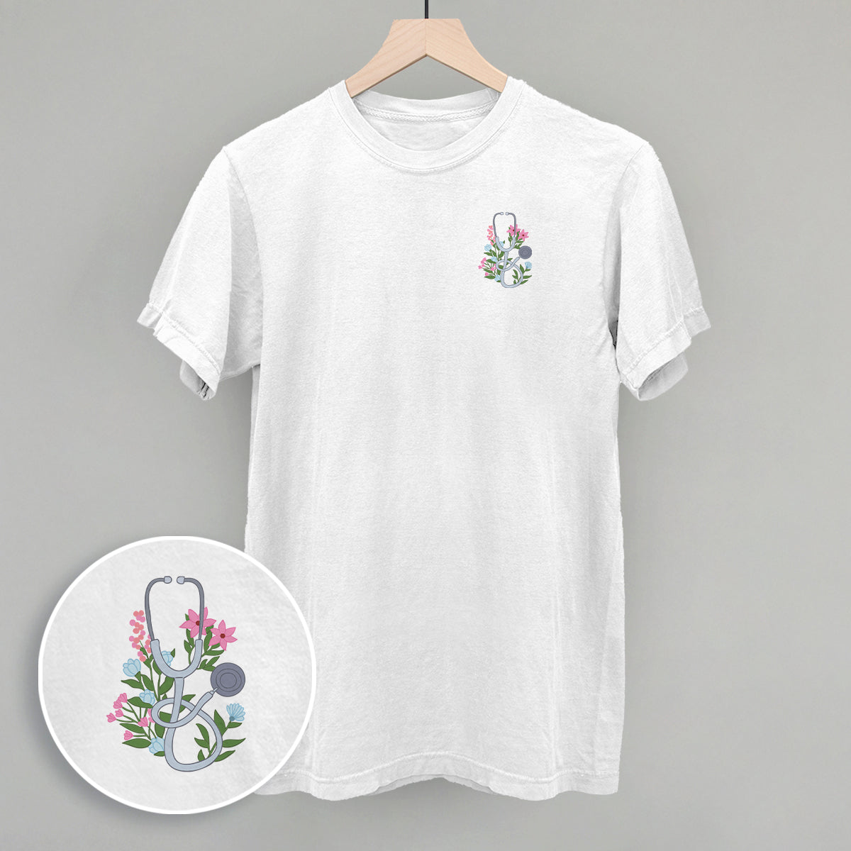 Floral Stethoscope (Left Chest)