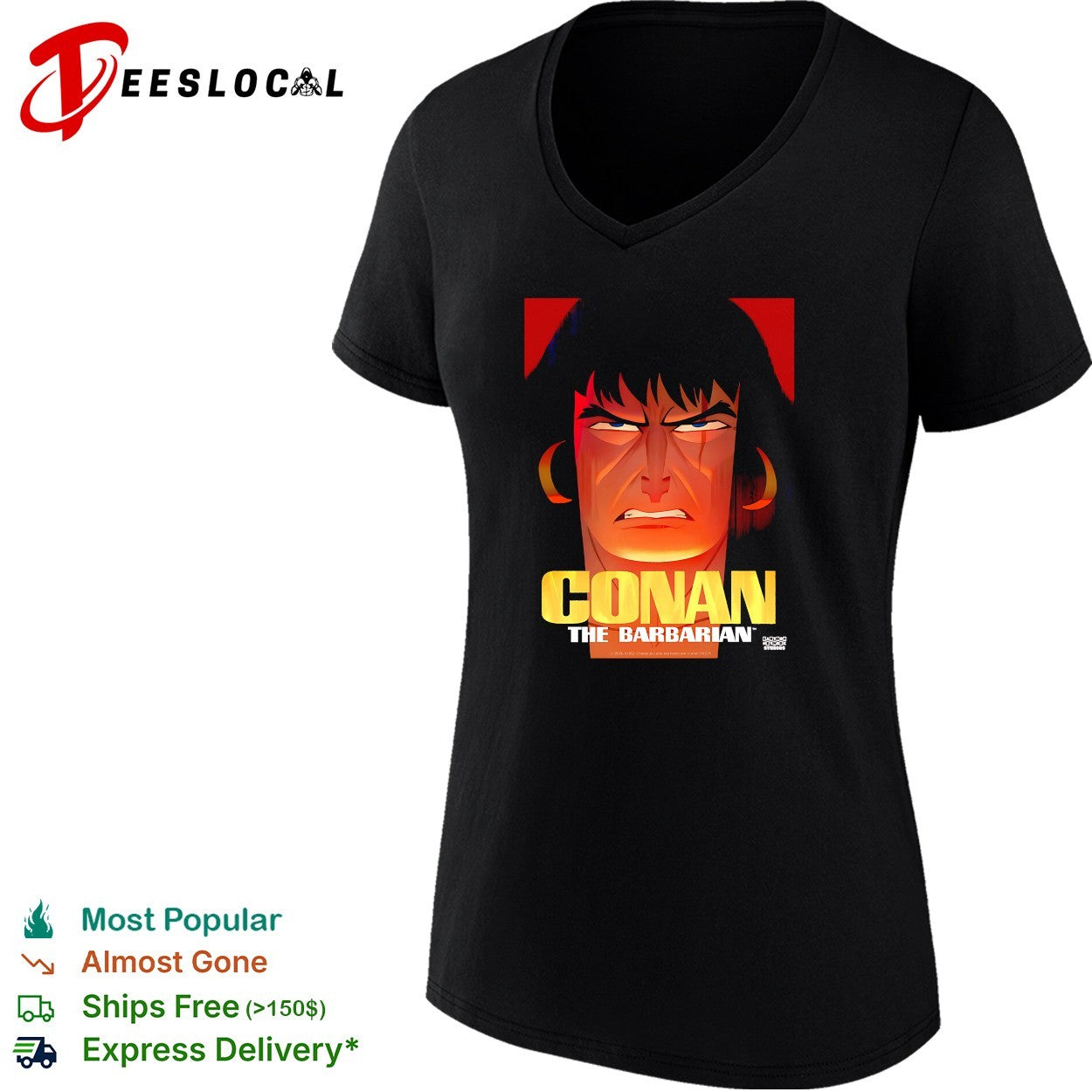 Conan the Barbarian portrait poster shirt