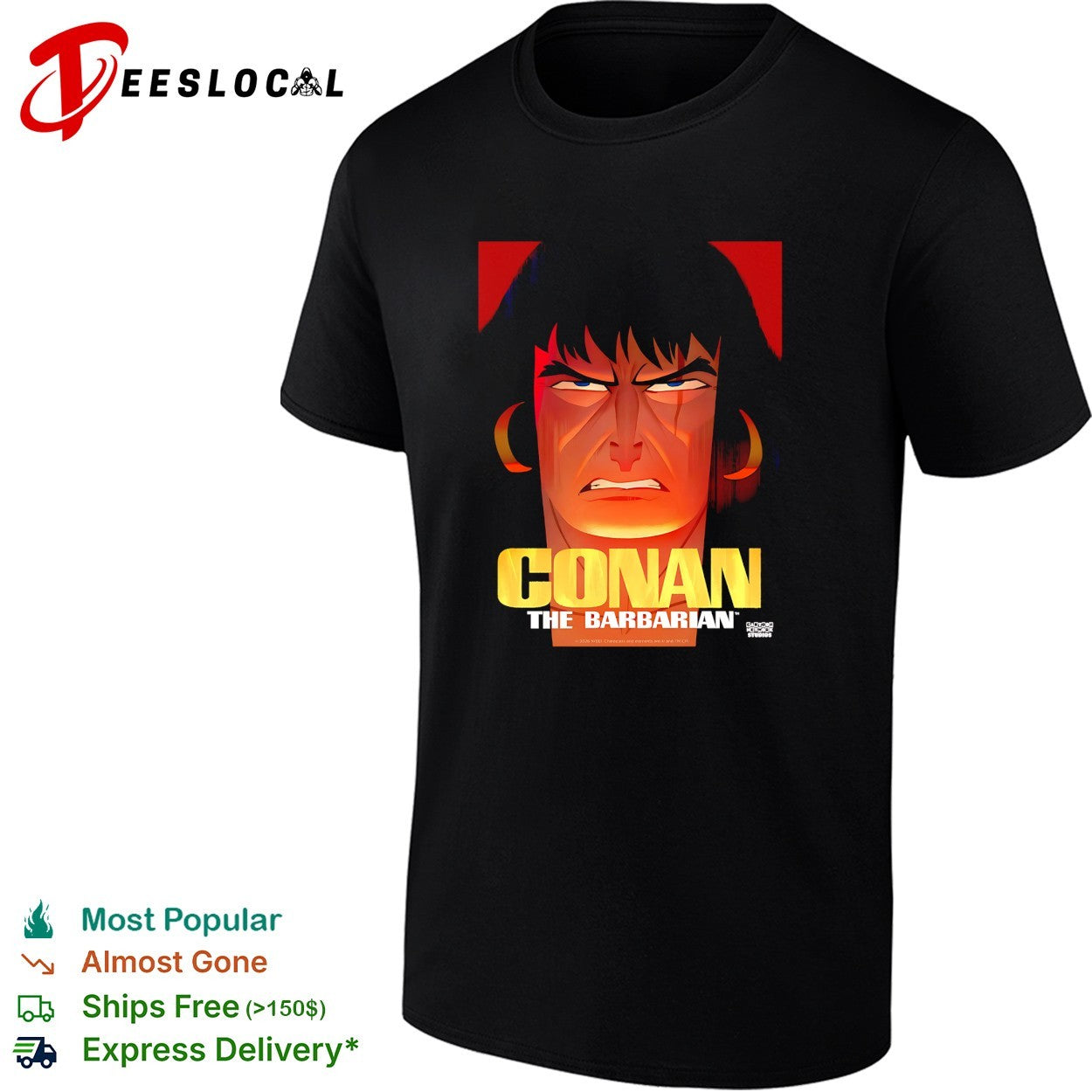 Conan the Barbarian portrait poster shirt