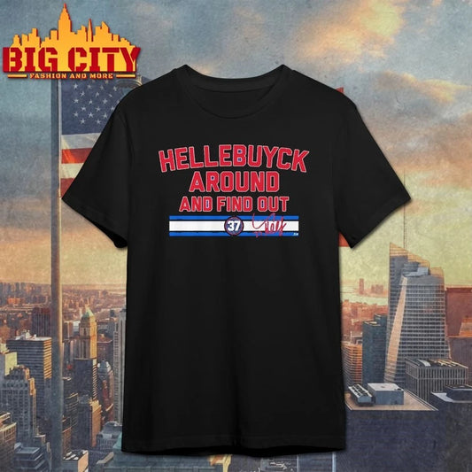 Connor Hellebuyck Around and Find Out signature t-shirt