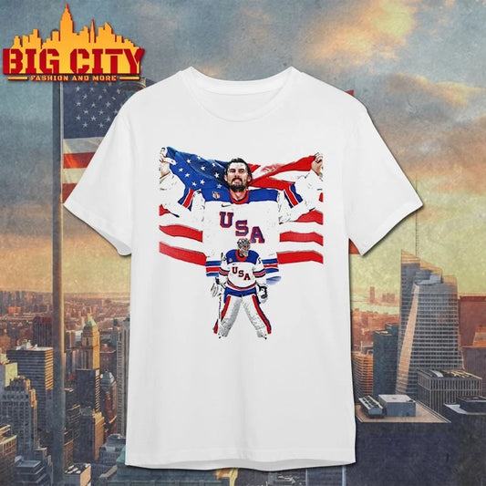 Connor Hellebuyck USA Hockey Champions 2026 T-shirt