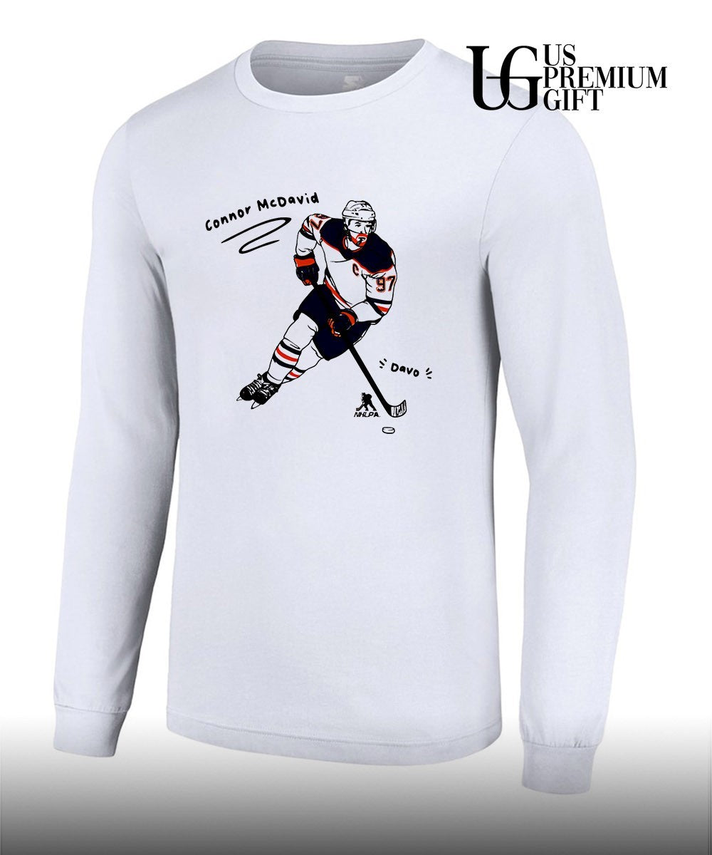 Connor McDavid Edmonton Oilers NHL Davo shirt