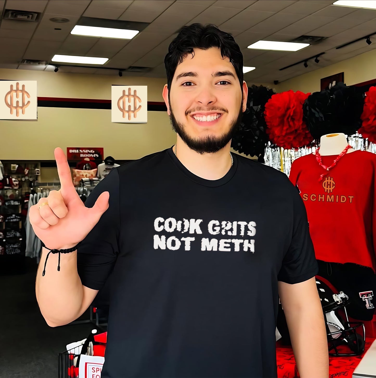 Cook Grits Not Meth funny cooking southern food shirt