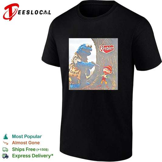 Cookie Monster Edgy Elf Keebler funny shirt