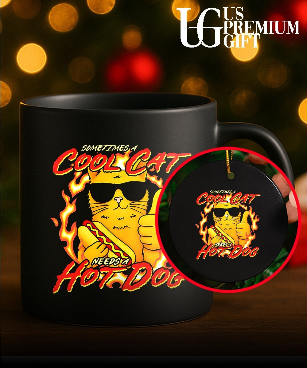Cool Cat Needs a Hot Dog shirt