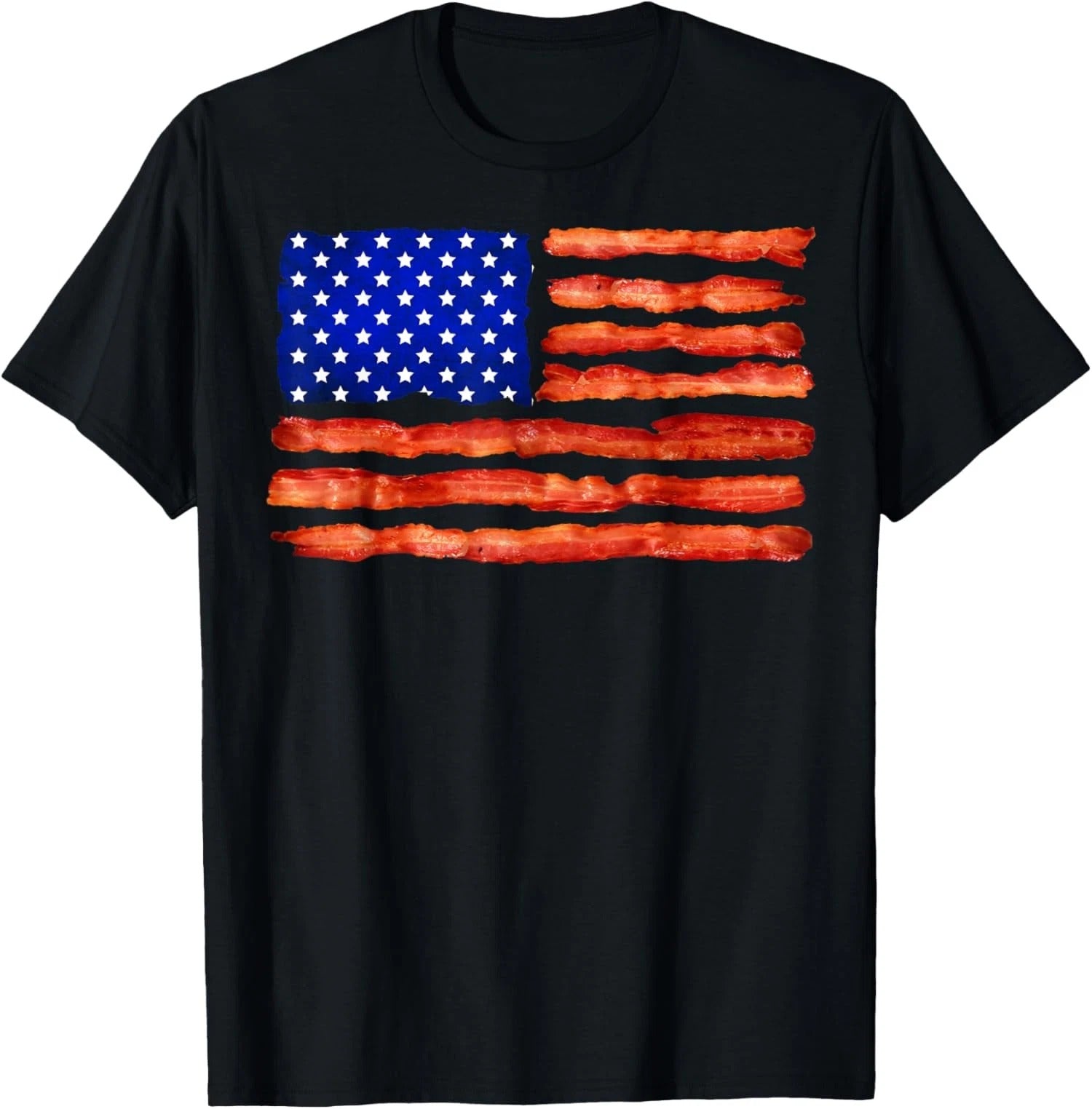 Cool USA Bacon Flag Funny Foodie Meat Eater Gift Unisex T-Shirt