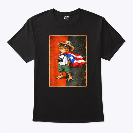 Coqui Frog Puerto Rico Flag Puerto Rican Taino Boricua T Shirt