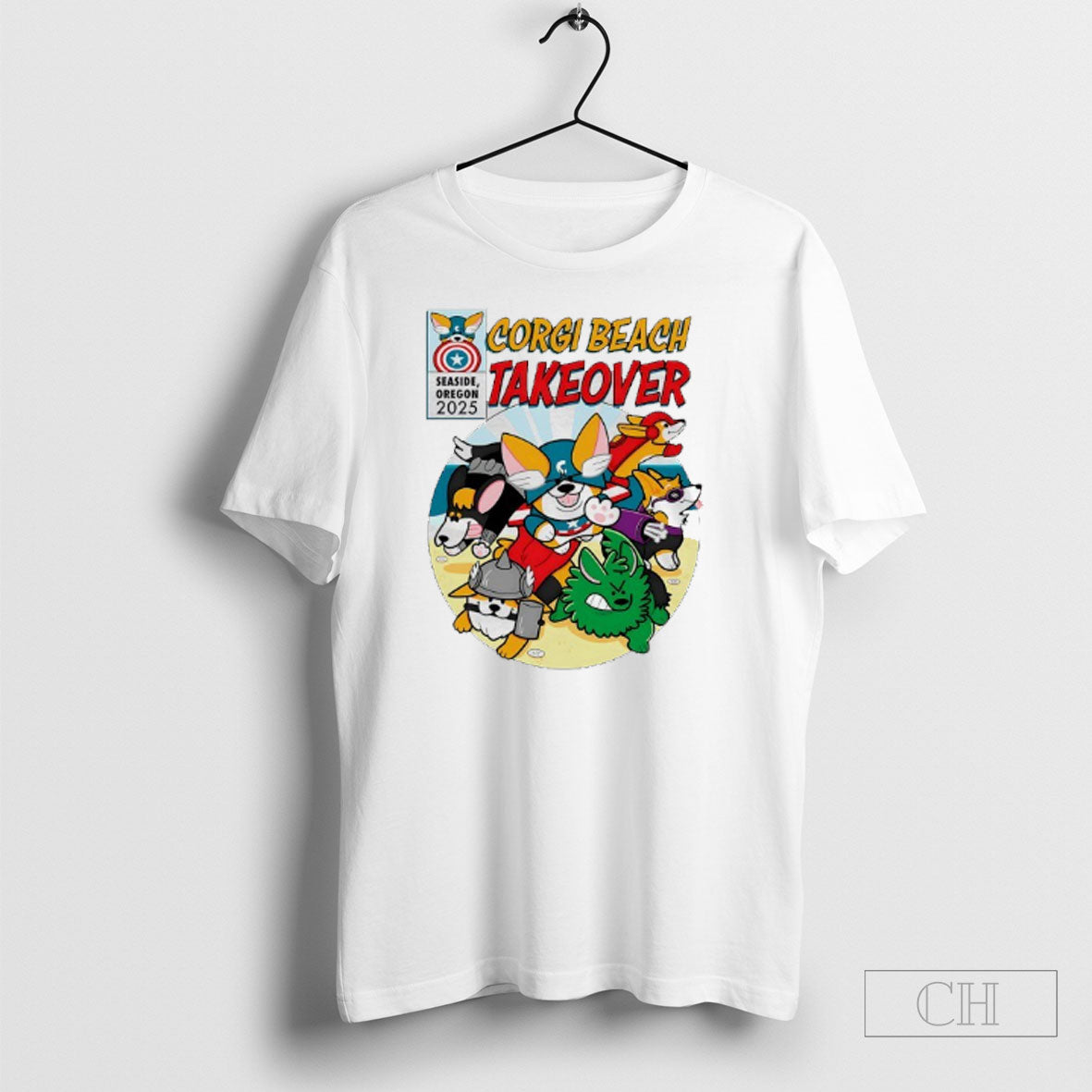 Corgi Avengers Corgi Beach Takeover Shirt