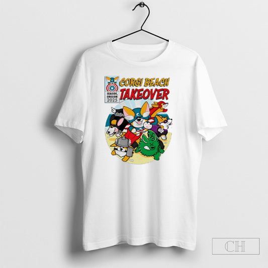 Corgi Avengers Corgi Beach Takeover Shirt