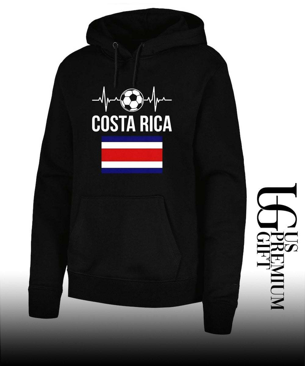 Costa Rica Football Heartbeat Soccer heartbeat flag shirt