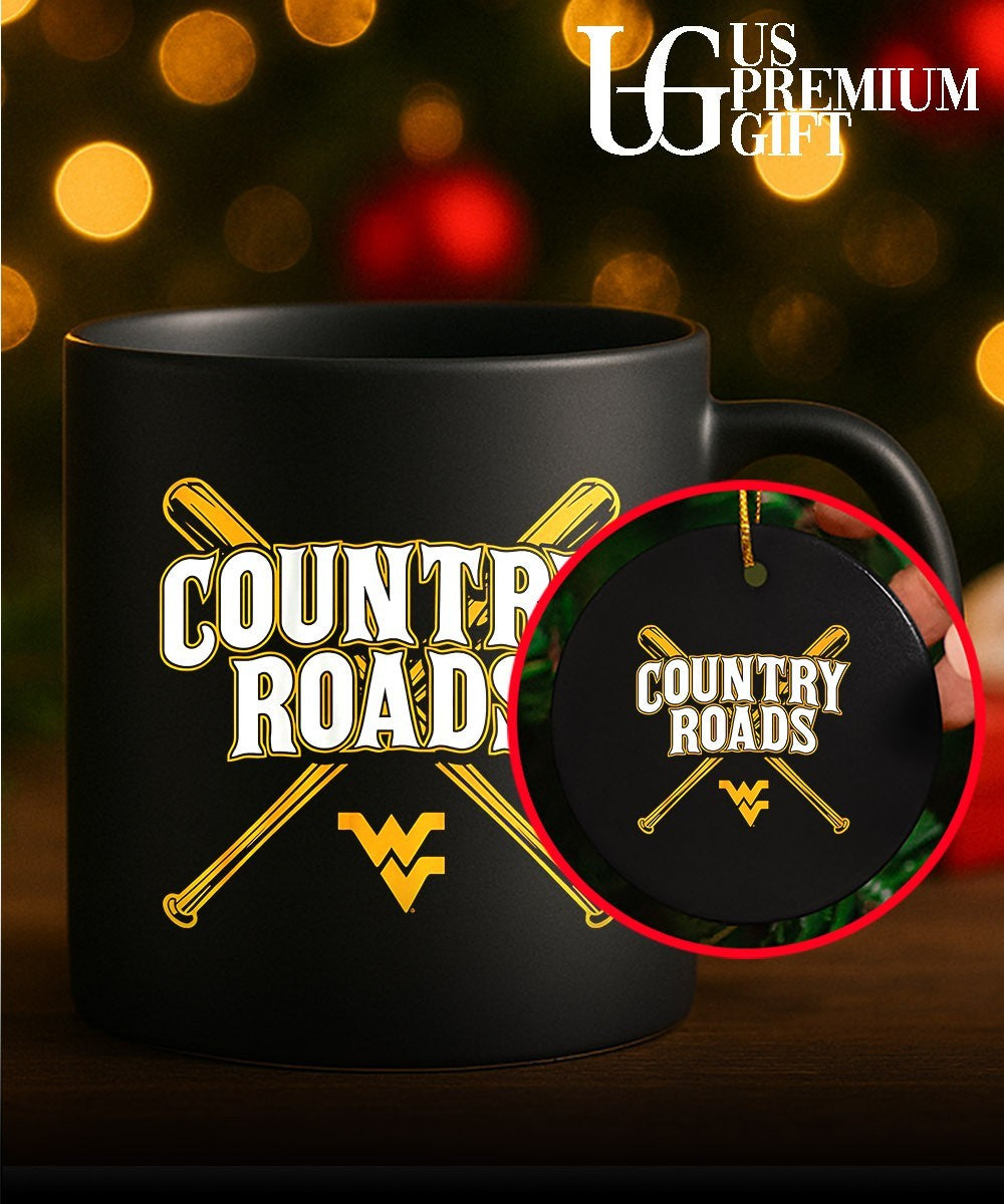 Country Roads West Virginia Mountaineers baseball shirt