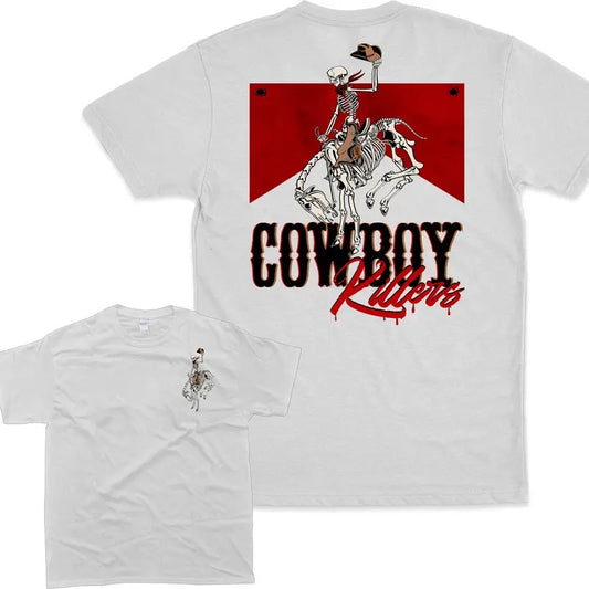 Cowboy Killers Tshirt Western Cowboy Shirt Cowboy Skeleton Tee Western Skeleton T-shirt 2 Side Tee Sweatshirt Hoodie Cotton Top