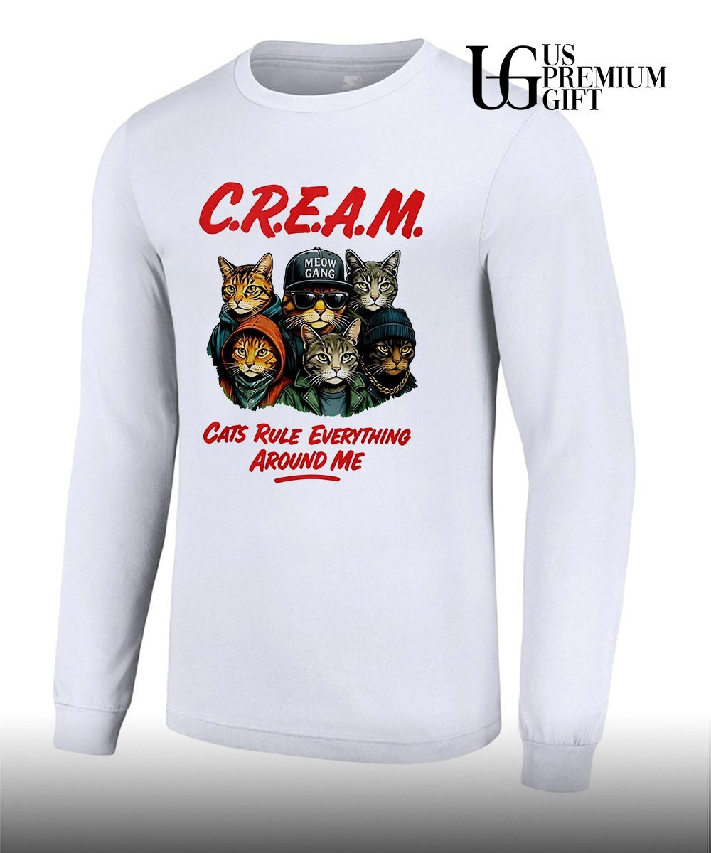 Cream cats rule everything around me shirt