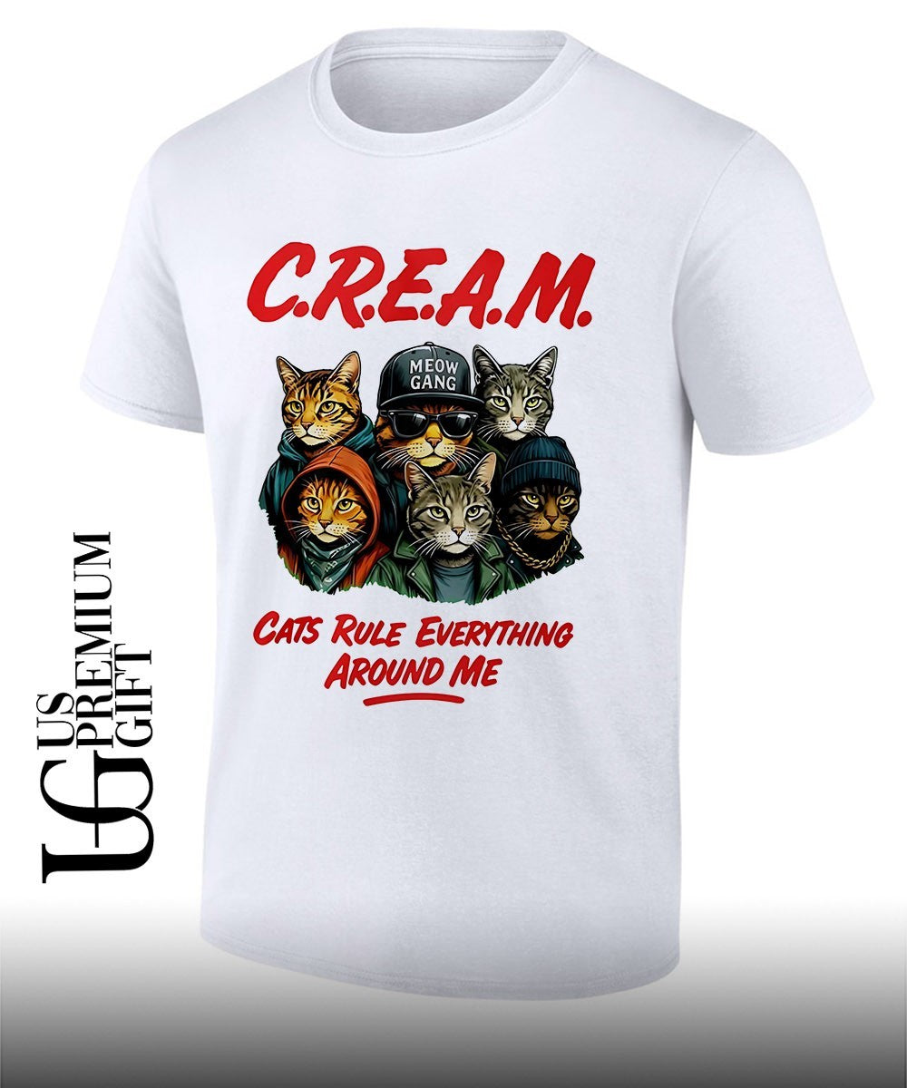 Cream cats rule everything around me shirt