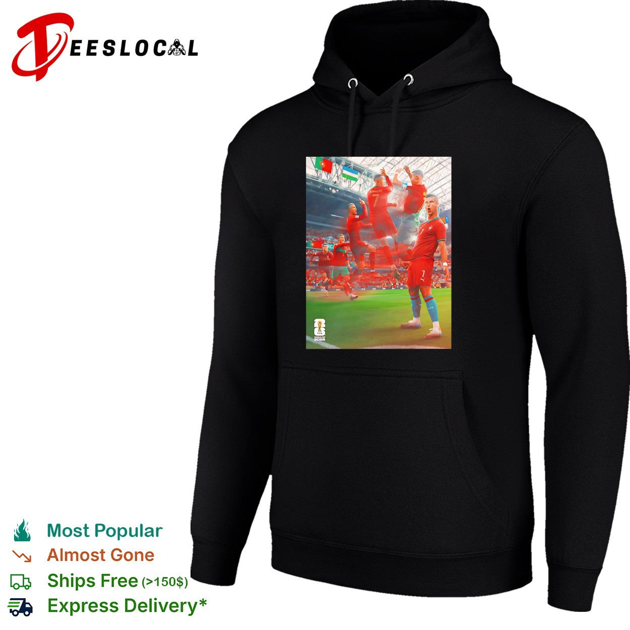 Cristiano Ronaldo Portugal celebration with Siu pose collage shirt