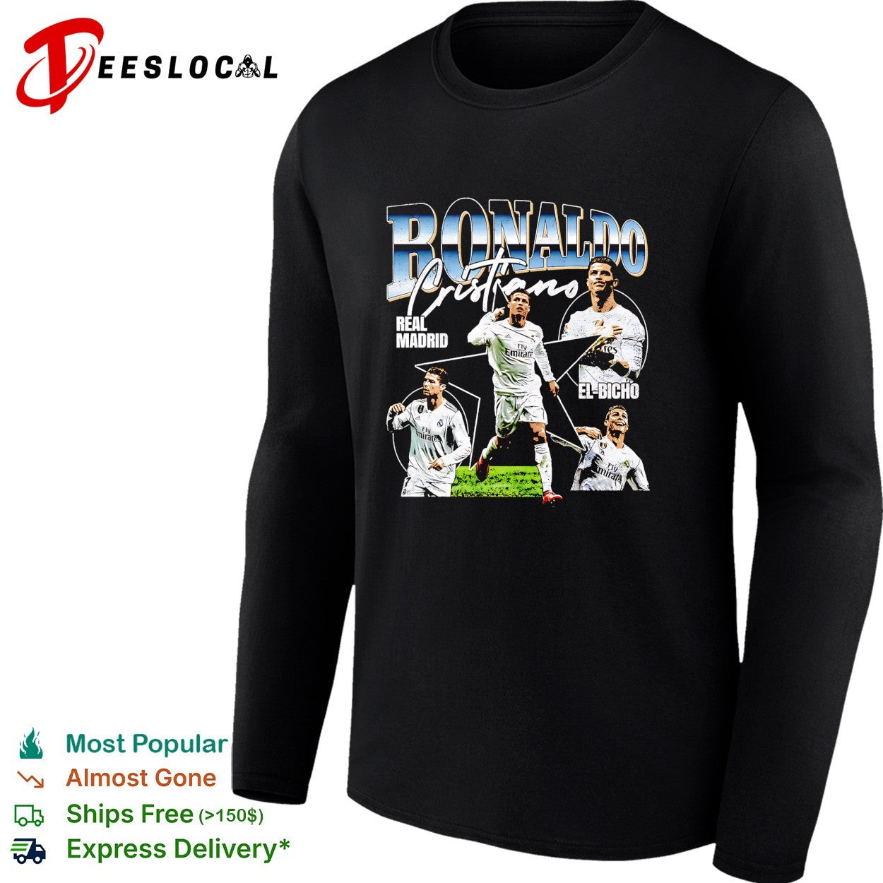 Cristiano Ronaldo Real Madrid El Bicho portrait shirt