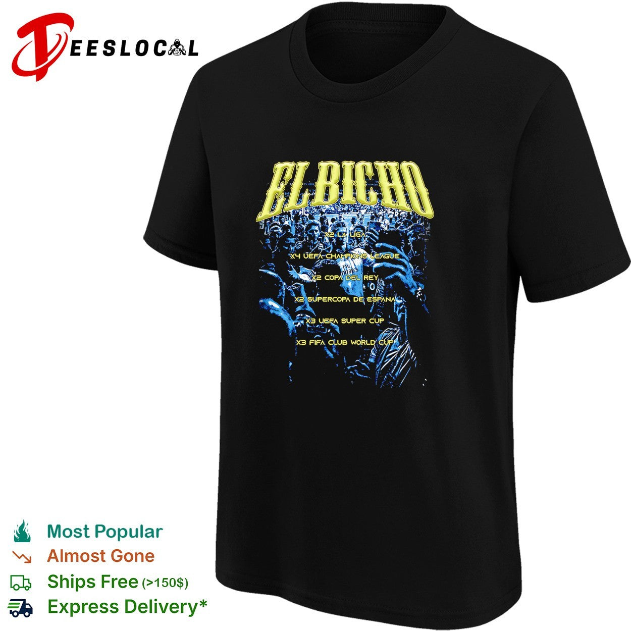 Cristiano Ronaldo Real Madrid El Bicho trophies shirt