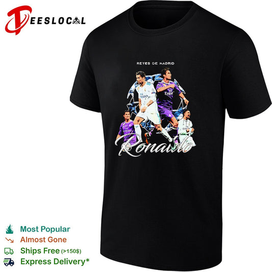 Cristiano Ronaldo Real Madrid Reyes de Madrid portrait shirt