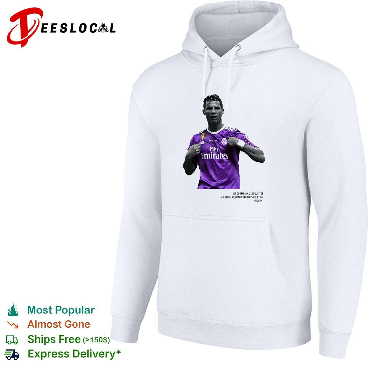 Cristiano Ronaldo Real Madrid champions league shirt