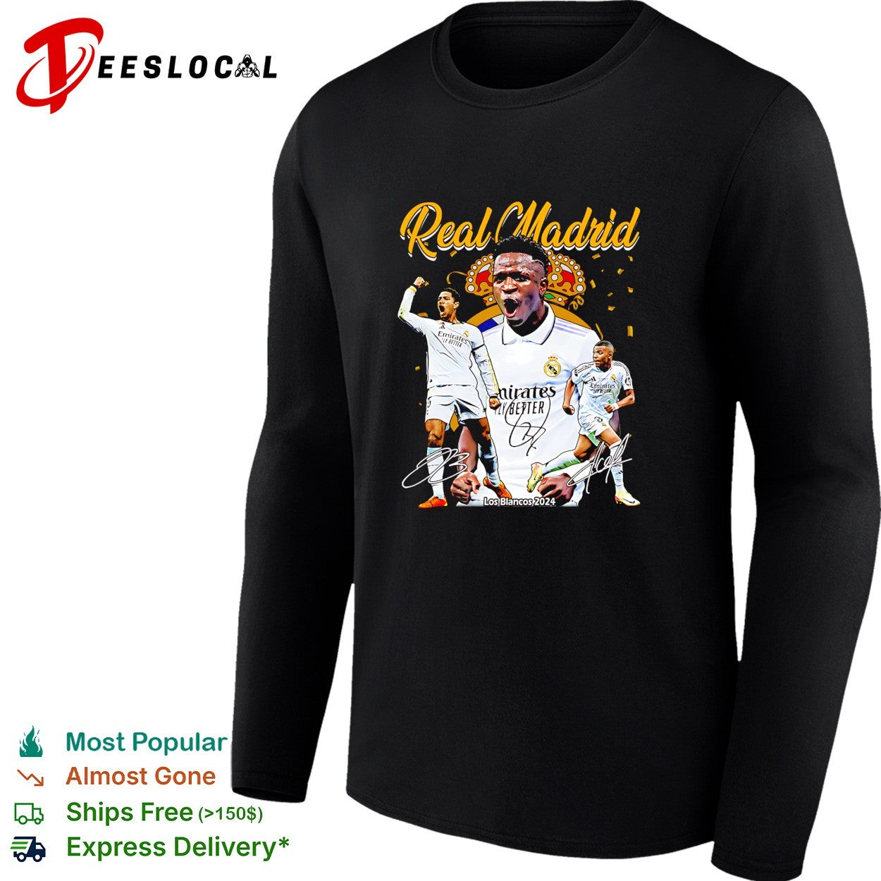 Cristiano Ronaldo Vinicius Junior Real Madrid Los Blancos 2024 shirt