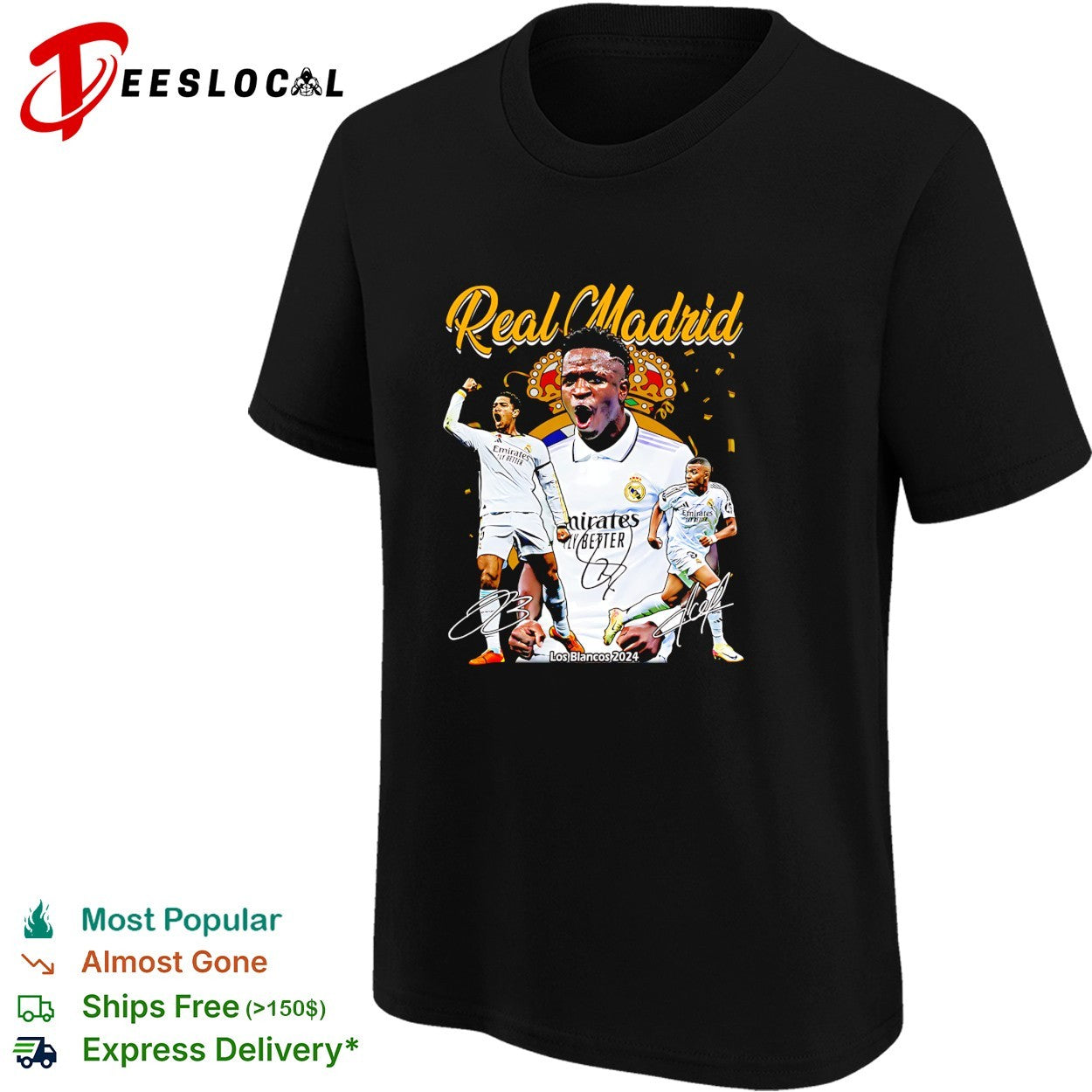 Cristiano Ronaldo Vinicius Junior Real Madrid Los Blancos 2024 shirt