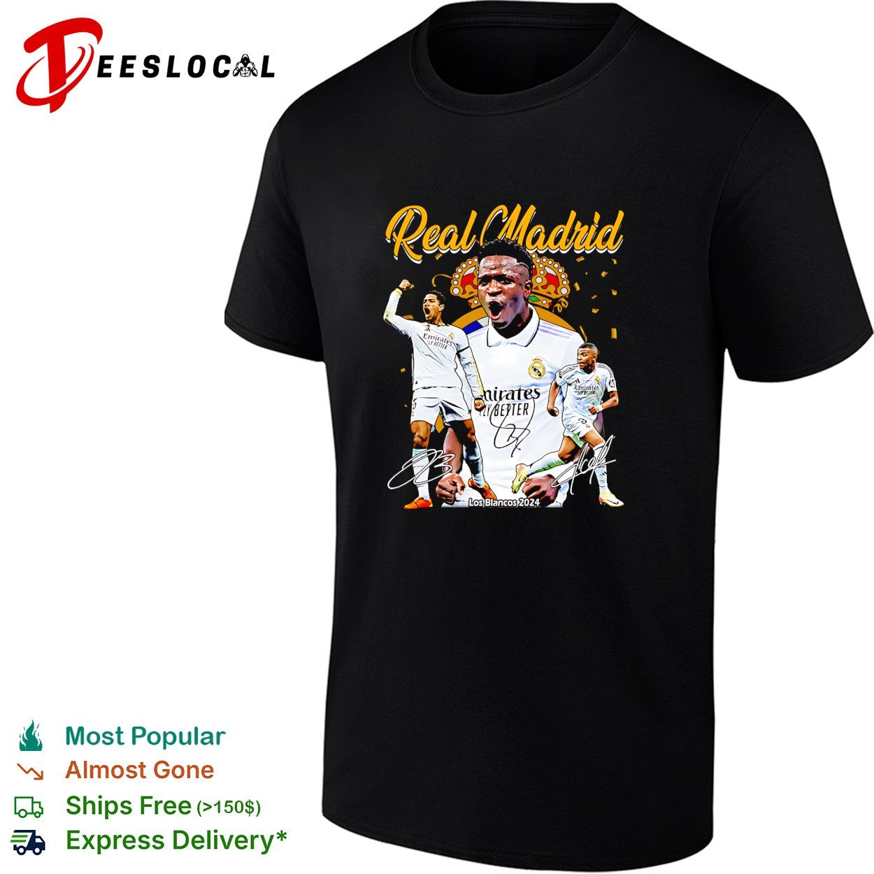 Cristiano Ronaldo Vinicius Junior Real Madrid Los Blancos 2024 shirt