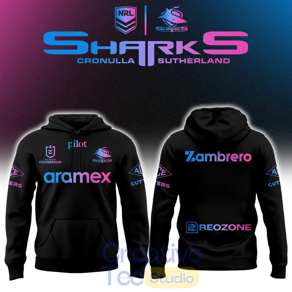 Cronulla Sharks Men’s Las Vegas Warm Up Limited Edition Tee Hoodie