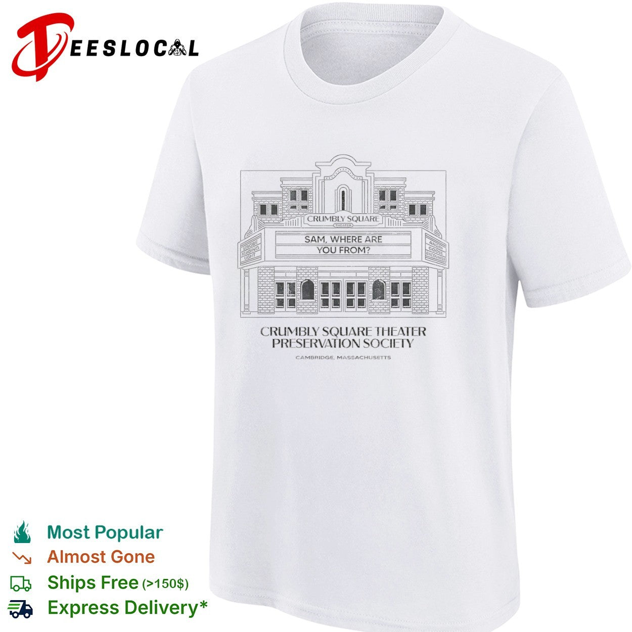 Crumbly Square Theater Sam Where Are You From Strobe Reading Light Angry Goose shirt