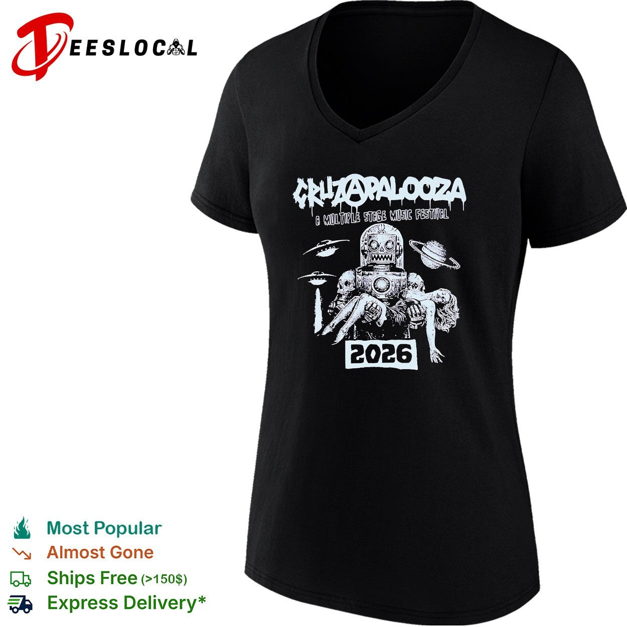 Cruzapalooza a multiple stage music festival 2026 shirt