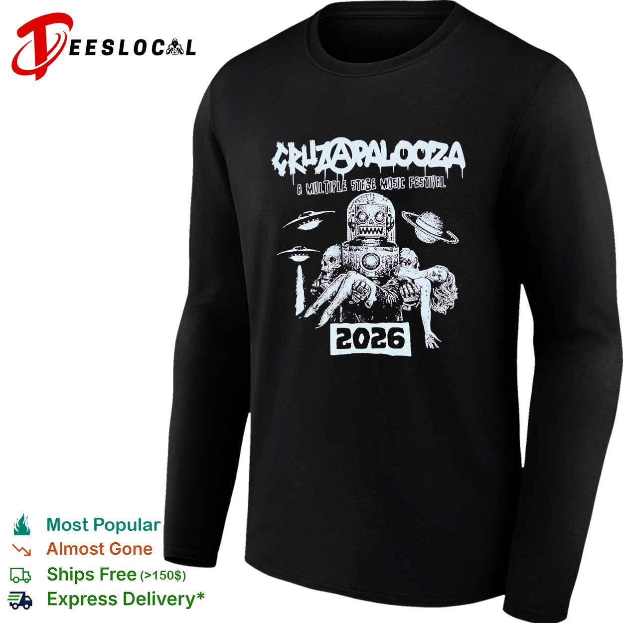 Cruzapalooza a multiple stage music festival 2026 shirt