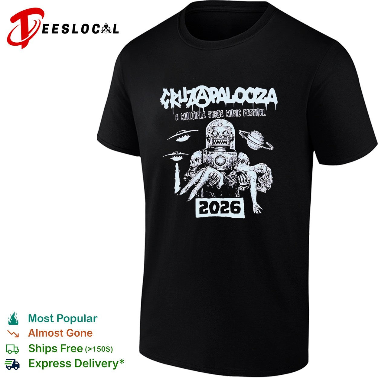 Cruzapalooza a multiple stage music festival 2026 shirt